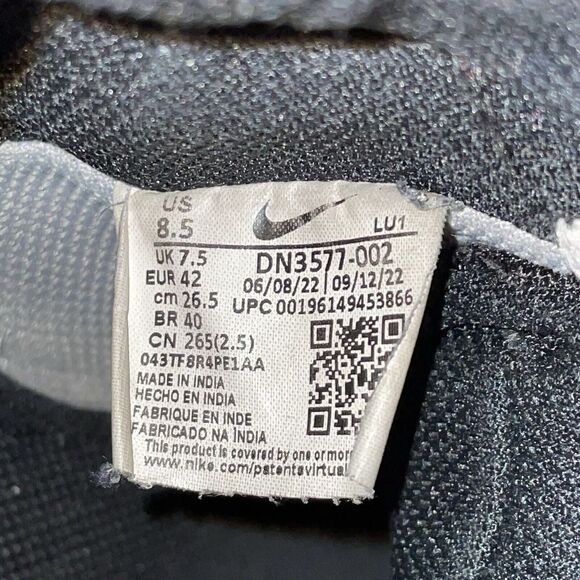 Nike Court Vision Mid Next Nature‎ Gray Black White Athletic Shoes Sz 8.5 - Picture 2 of 5